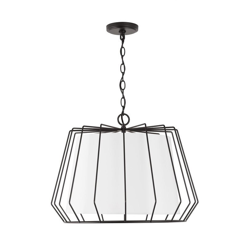 Capital Lighting 338841MB Corey Four Light Pendant, Matte Black