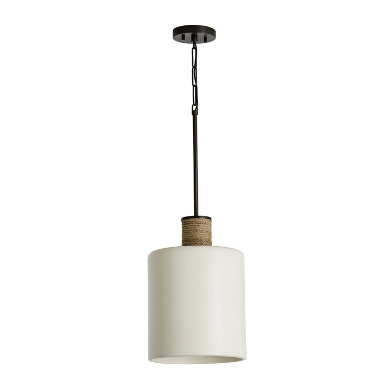 Capital Lighting 340611PW Destin One Light Pendant, Dark Pewter