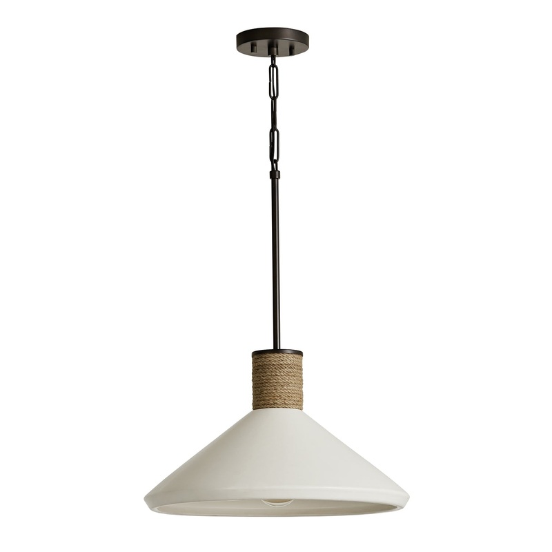 Capital Lighting 340613PW Destin One Light Pendant, Dark Pewter