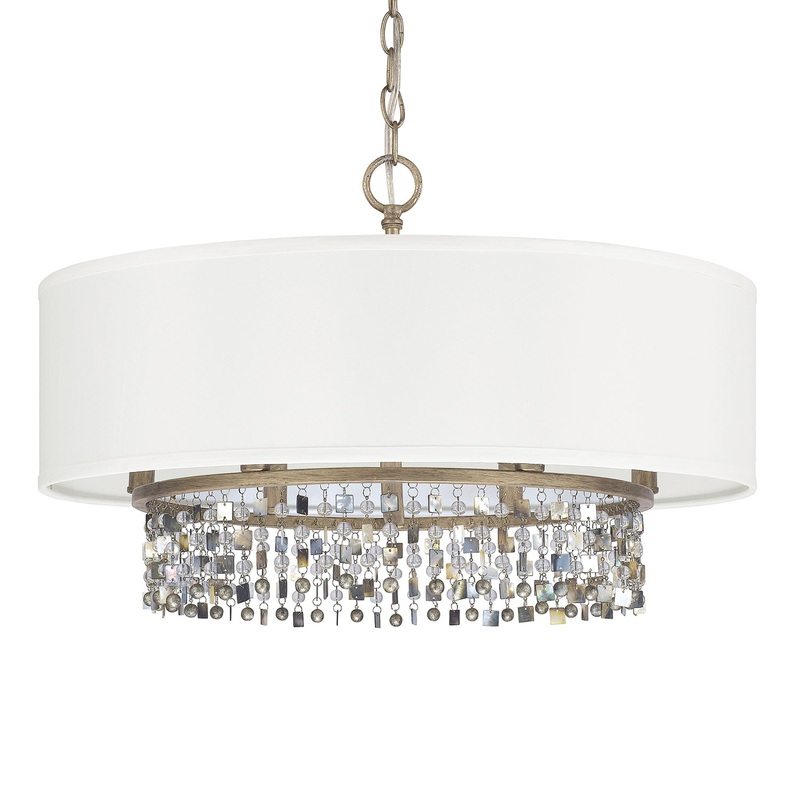 Capital Lighting 4216BG-544-CP Harper Six Light Pendant, Brushed Gold