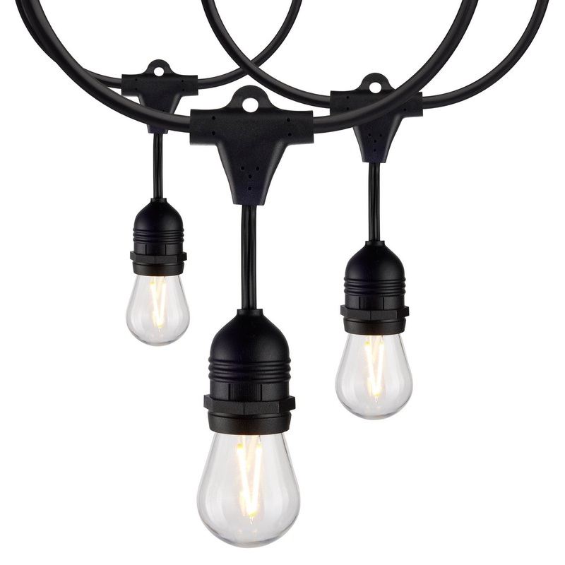 Satco S8030 LED String Light, Black