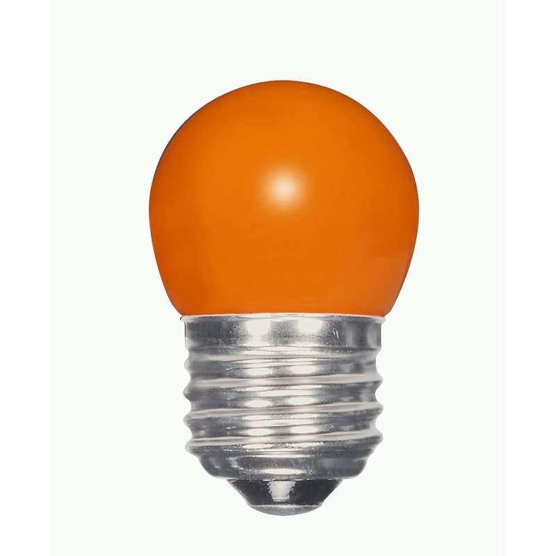 Satco S9164 Light Bulb, Ceramic Orange