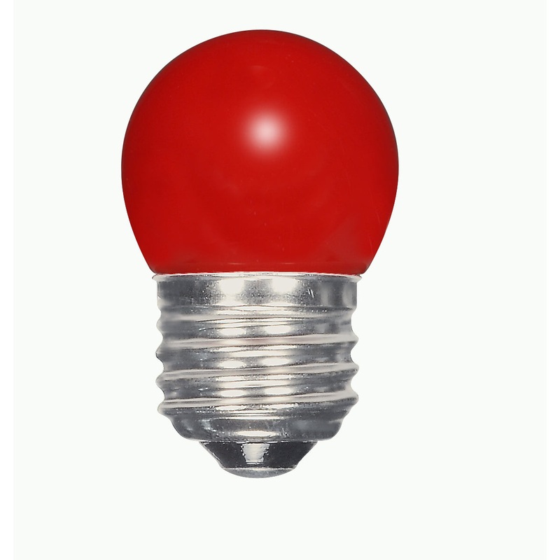 Satco S9165 Light Bulb, Ceramic Red
