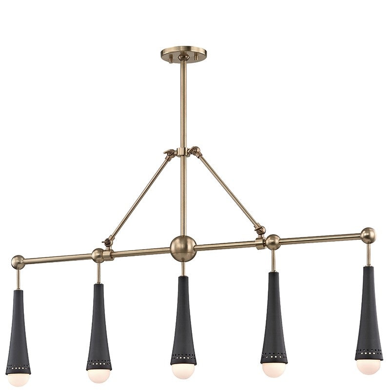 Hudson Valley 2125-AGB Tupelo LED Island Pendant, Aged Brass