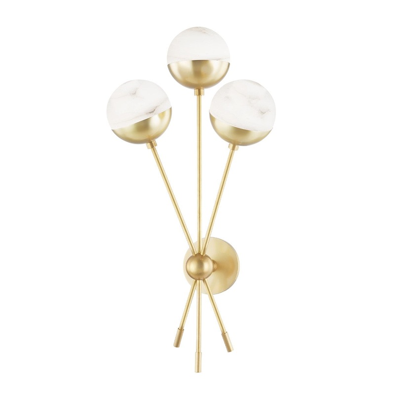 Hudson Valley 2830-AGB Saratoga LED Wall Sconce, Aged Brass (Discontinued)