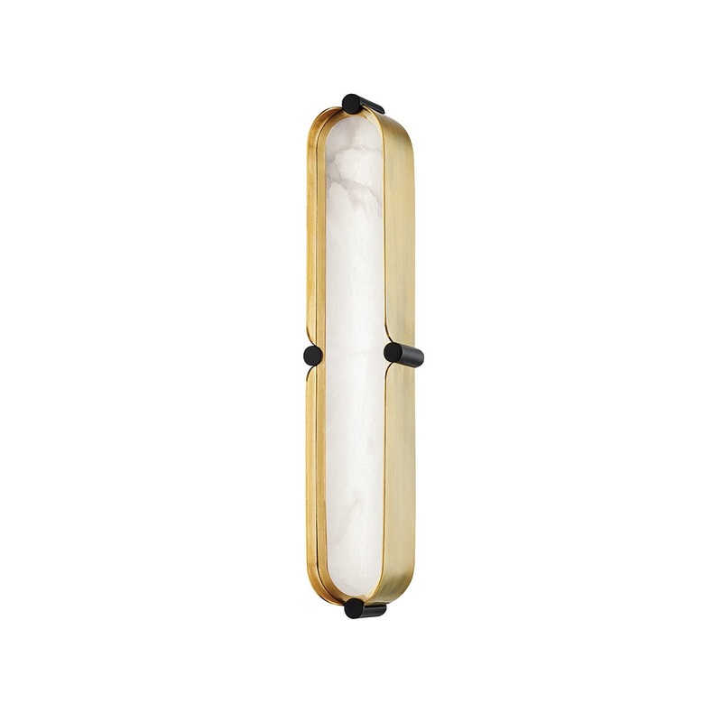 Hudson Valley 2916-AGB/BK Tribeca LED Bath Bracket, Aged Brass/Black