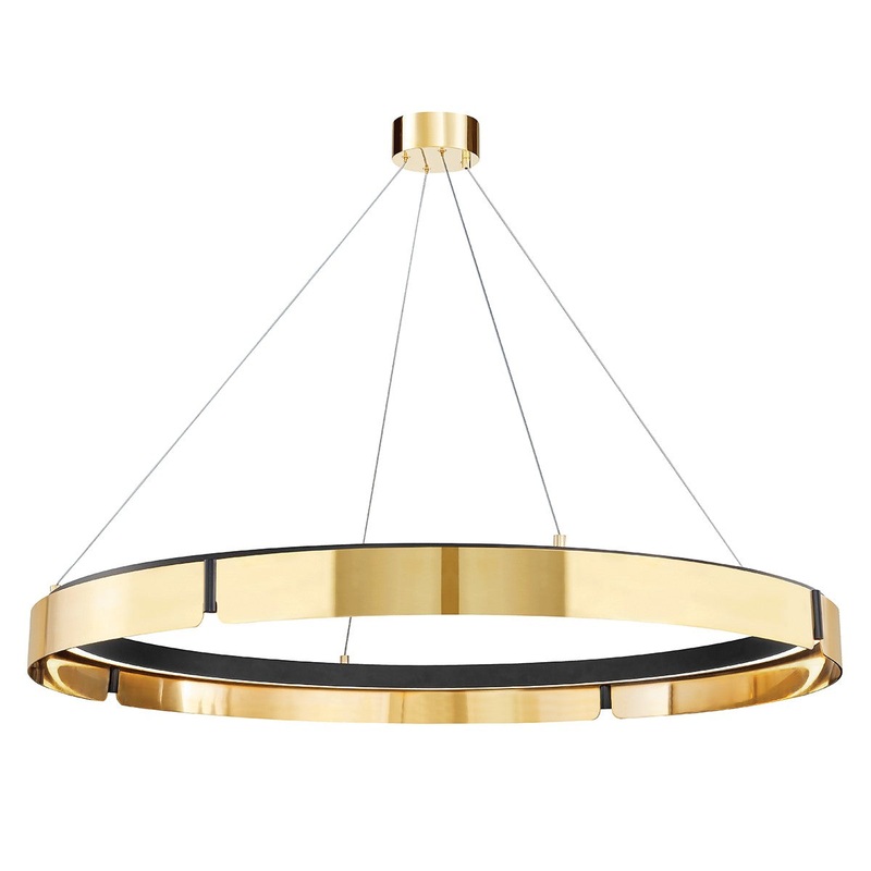 Hudson Valley 2949-AGB/BK Tribeca LED Chandelier, Aged Brass/Black (Discontinued)