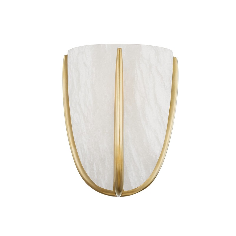 Hudson Valley 3500-AGB Wheatley One Light Wall Sconce, Aged Brass