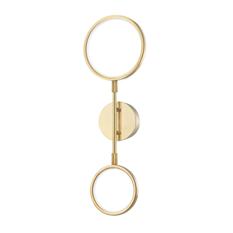 Hudson Valley 4102-AGB Saturn LED Wall Sconce, Aged Brass (Discontinued)