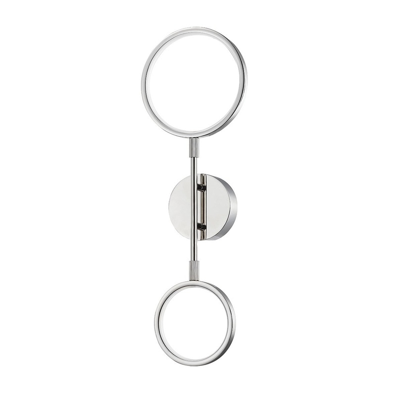 Hudson Valley 4102-PN Saturn LED Wall Sconce, Polished Nickel (Discontinued)