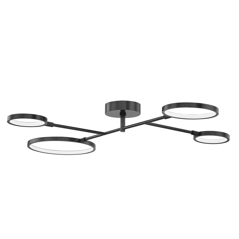 Hudson Valley 4104-OB Saturn LED Flush Mount, Old Bronze