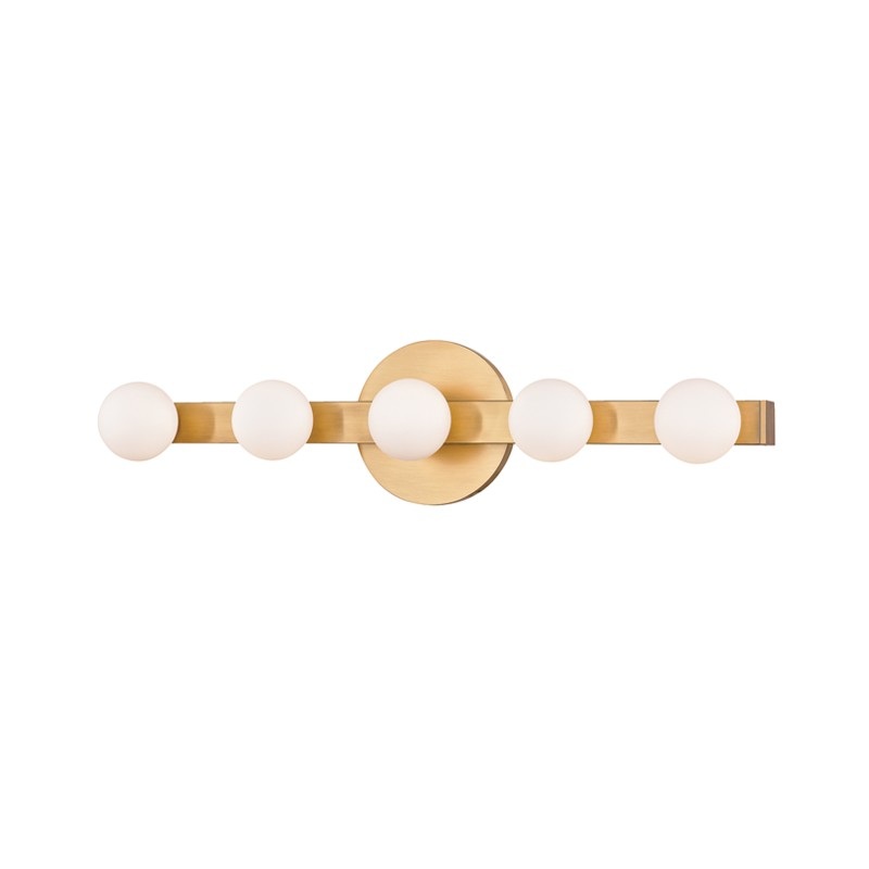 Hudson Valley 7005-AGB Taft LED Wall Sconce, Aged Brass (Discontinued)