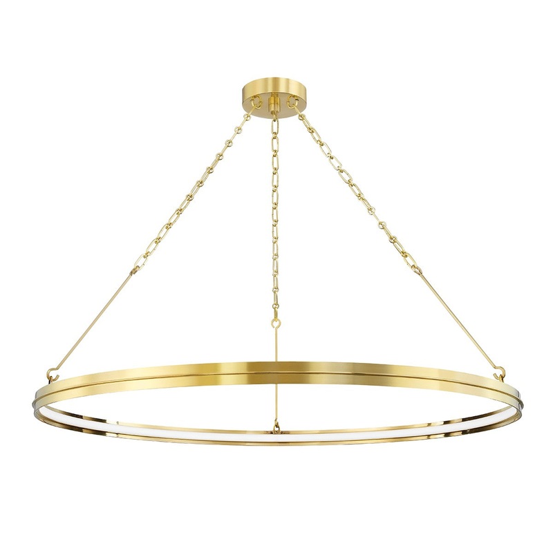 Hudson Valley 7142-AGB Rosendale LED Chandelier, Aged Brass