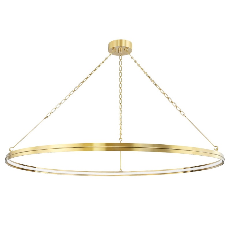 Hudson Valley 7156-AGB Rosendale LED Chandelier, Aged Brass