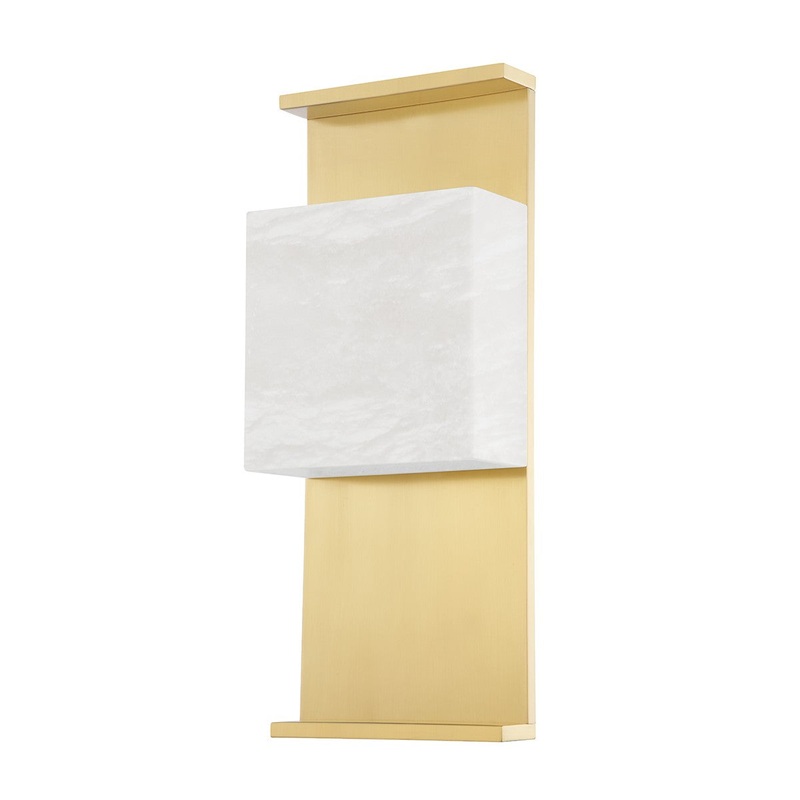 Hudson Valley 7302-AGB Stern Two Light Wall Sconce, Aged Brass (Discontinued)
