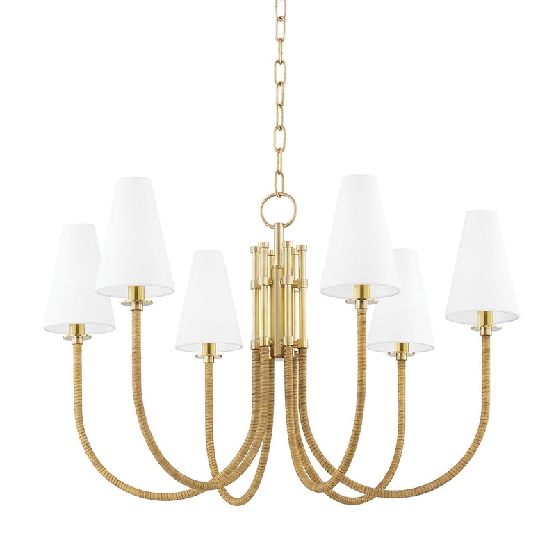 Hudson Valley 8732-AGB Ripley LED Chandelier, Aged Brass
