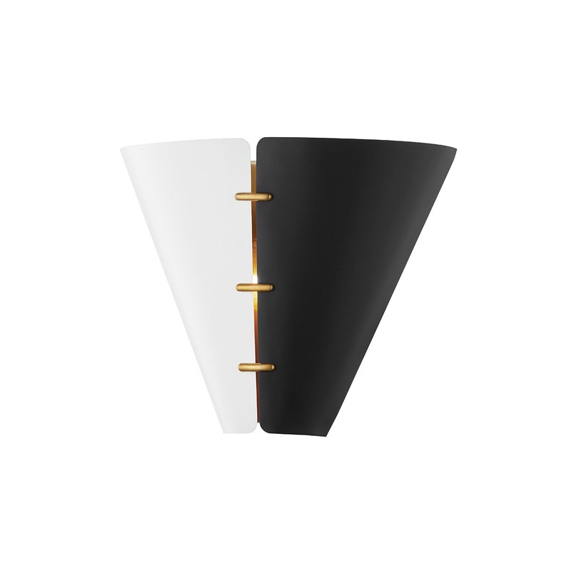Hudson Valley KBS1352102L-AGB Split Two Light Wall Sconce, Aged Brass (Discontinued)