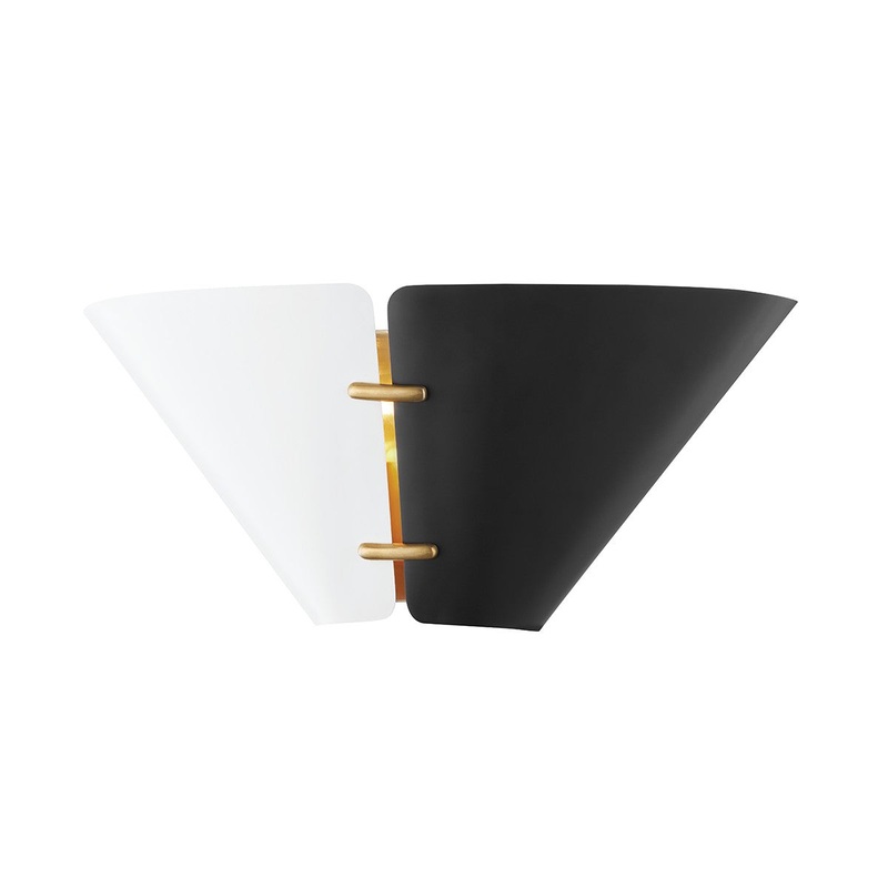 Hudson Valley KBS1352102S-AGB Split Two Light Wall Sconce, Aged Brass (Discontinued)