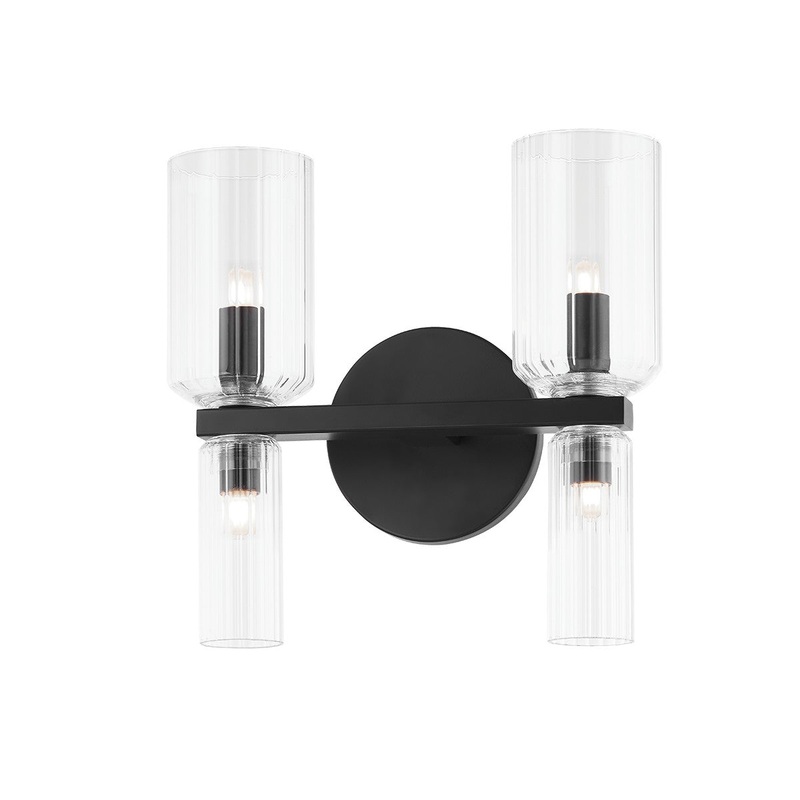 Mitzi H384302-SBK Tabitha LED Bath Bracket, Soft Black