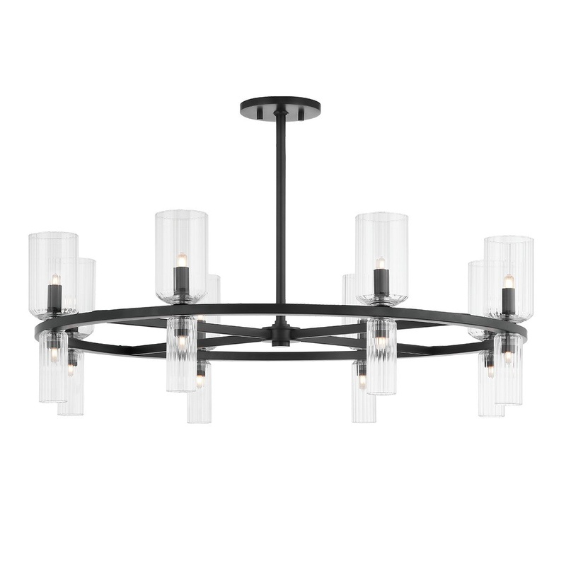 Mitzi H384816-SBK Tabitha LED Chandelier, Soft Black