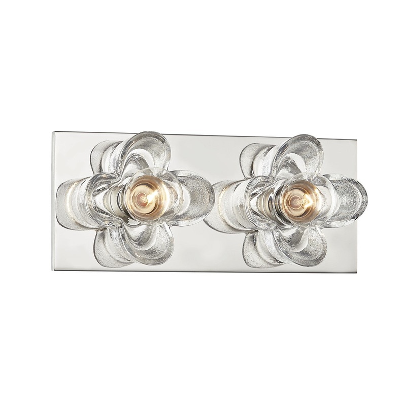 Mitzi H410302-PN Shea Two Light Bath Bracket, Polished Nickel