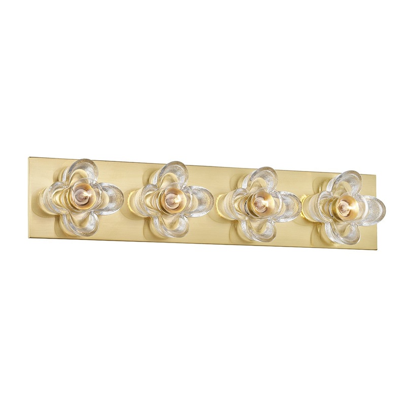 Mitzi H410304-AGB Shea Four Light Bath Bracket, Aged Brass