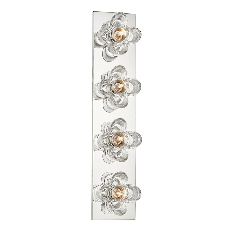Mitzi H410304-PN Shea Four Light Bath Bracket, Polished Nickel