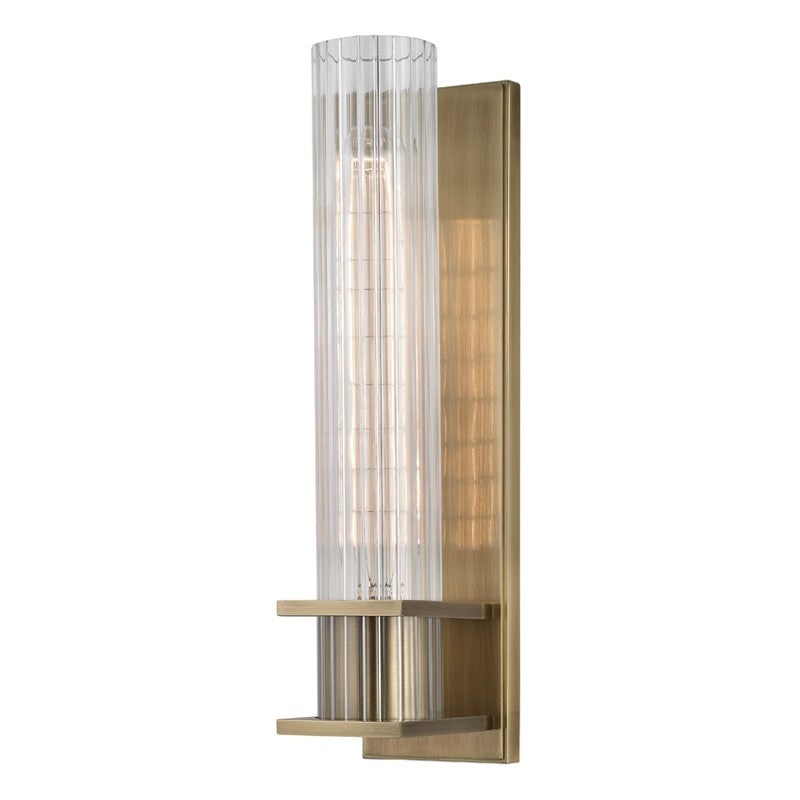 Hudson Valley 1001-AGB Sperry One Light Wall Sconce, Aged Brass