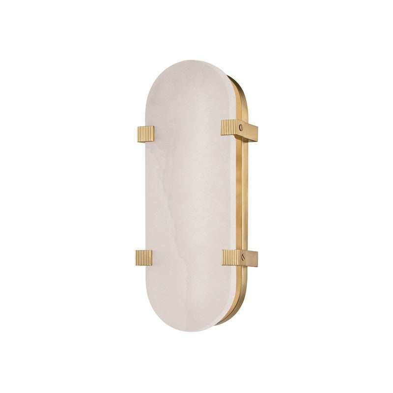 Hudson Valley 1114-AGB Skylar LED Wall Sconce, Aged Brass