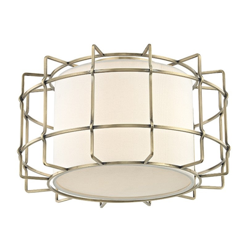Hudson Valley 1514-AGB Sovereign LED Flush Mount, Aged Brass (Discontinued)