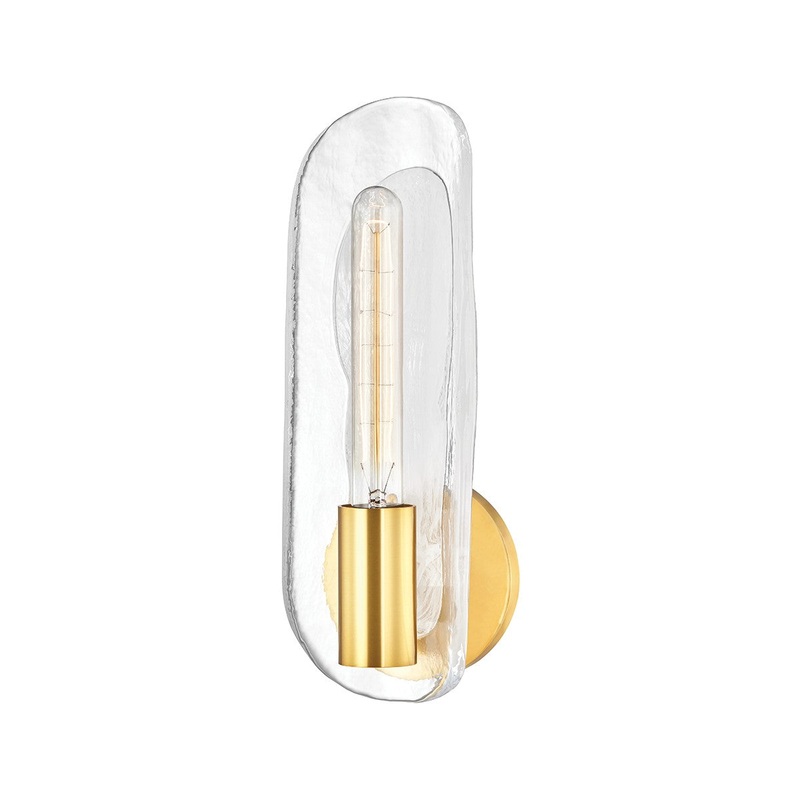 Hudson Valley 1761-AGB Hopewell One Light Wall Sconce, Aged Brass (Discontinued)