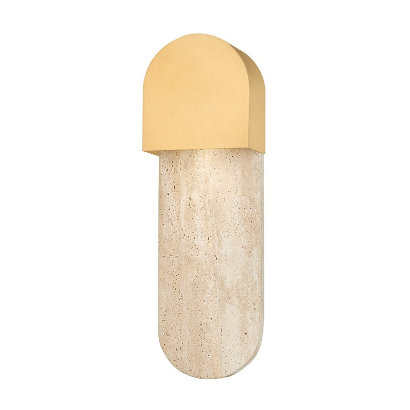 Hudson Valley 1851-AGB Hobart One Light Wall Sconce, Aged Brass