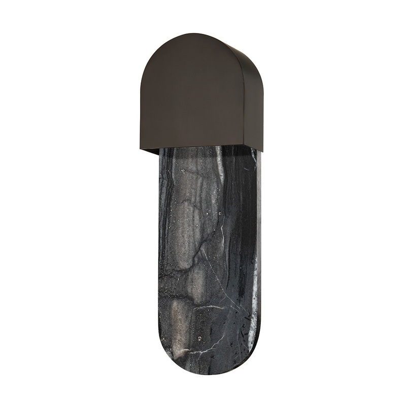 Hudson Valley 1851-BBR Hobart One Light Wall Sconce, Black Brass