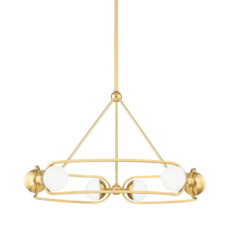 Hudson Valley 2531-AGB Hartford LED Chandelier, Aged Brass