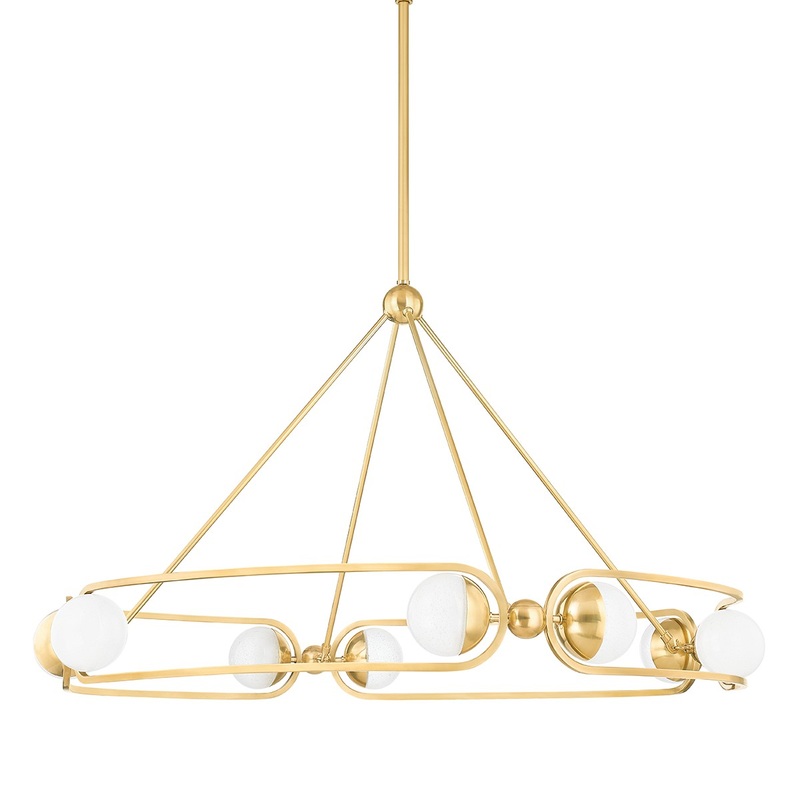Hudson Valley 2541-AGB Hartford LED Chandelier, Aged Brass