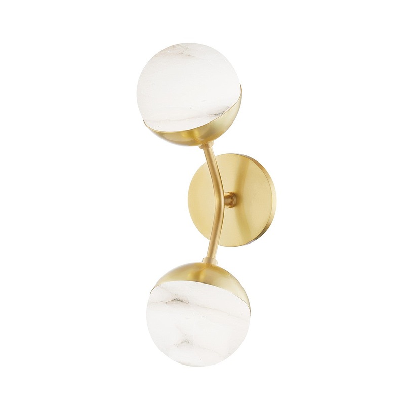 Hudson Valley 2832-AGB Saratoga LED Wall Sconce, Aged Brass (Discontinued)