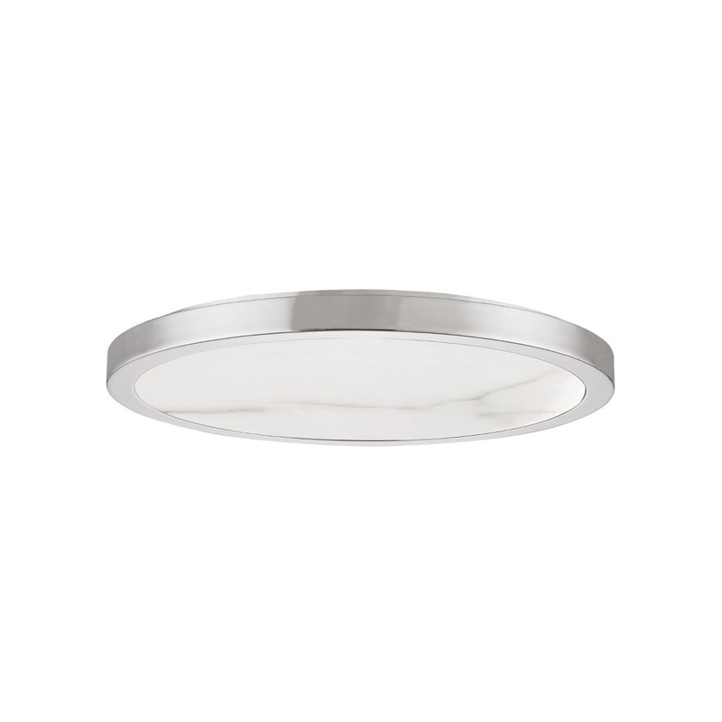 Hudson Valley 4318-PN Woodhaven LED Flush Mount, Polished Nickel (Discontinued)
