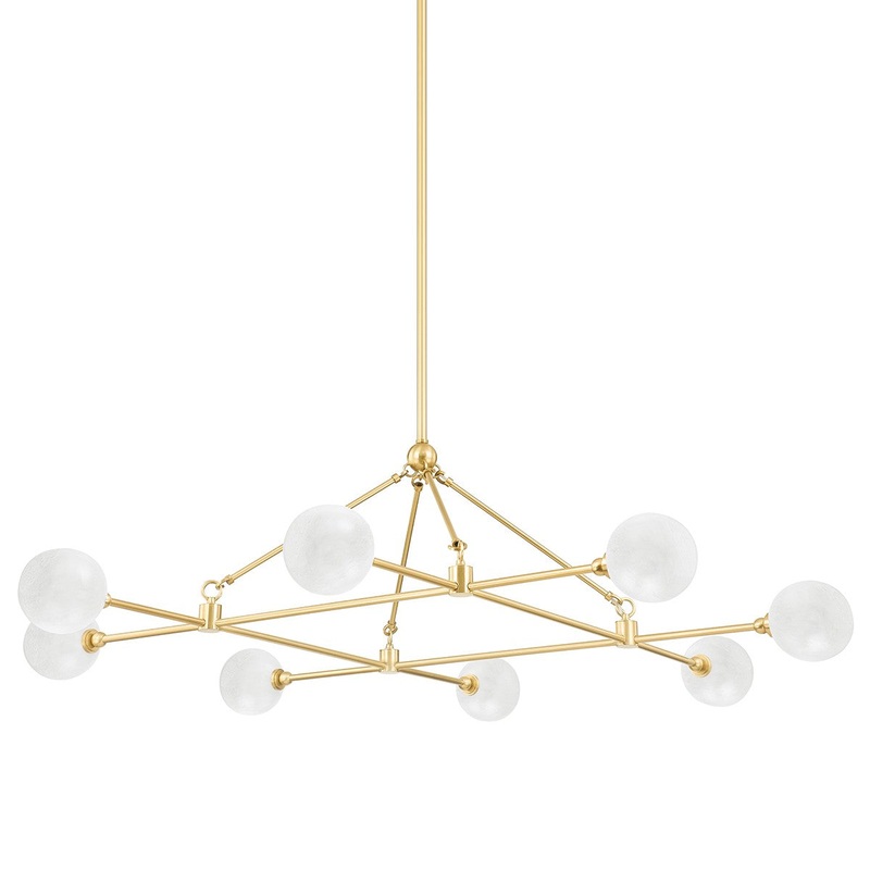 Hudson Valley 4846-AGB Andrews LED Chandelier, Aged Brass