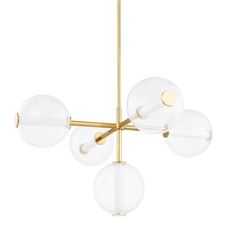 Hudson Valley 5248-AGB Richford LED Chandelier, Aged Brass