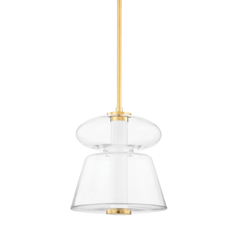 Hudson Valley 5313-AGB Palermo LED Pendant, Aged Brass