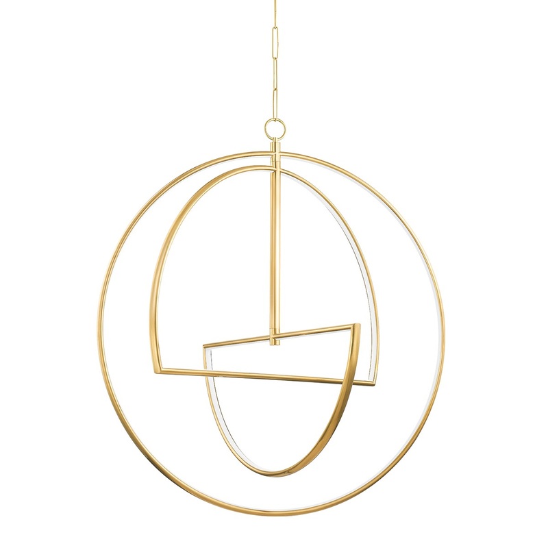 Hudson Valley 5440-AGB Welland LED Chandelier, Aged Brass