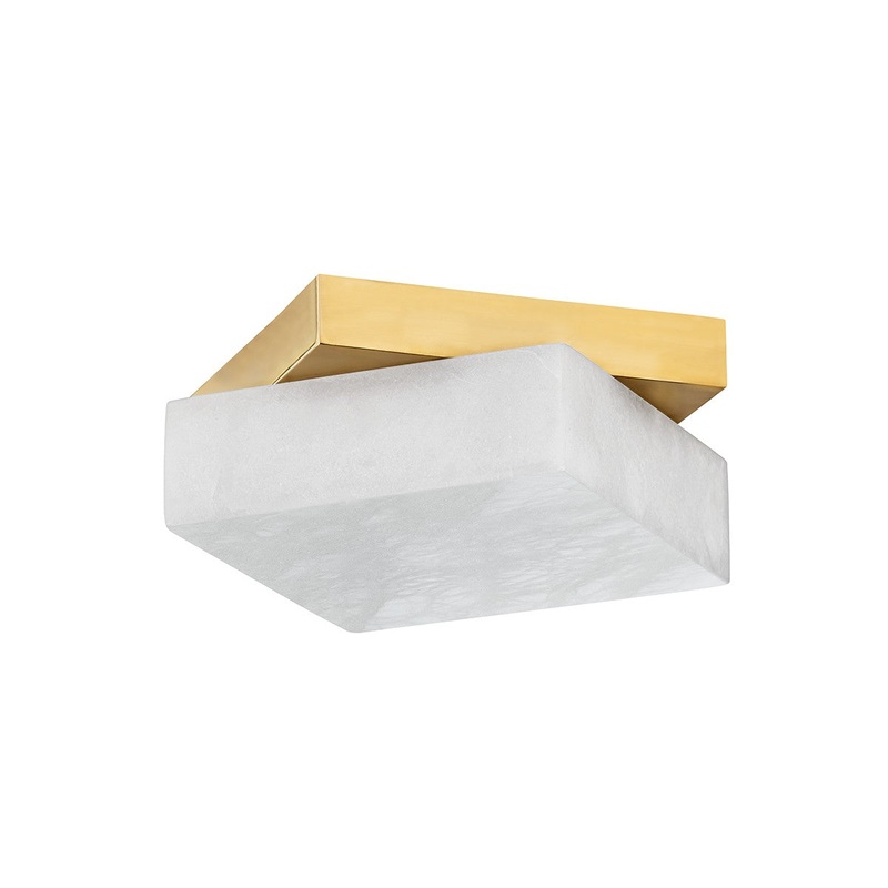 Hudson Valley 6612-AGB Brockton LED Flush Mount, Aged Brass