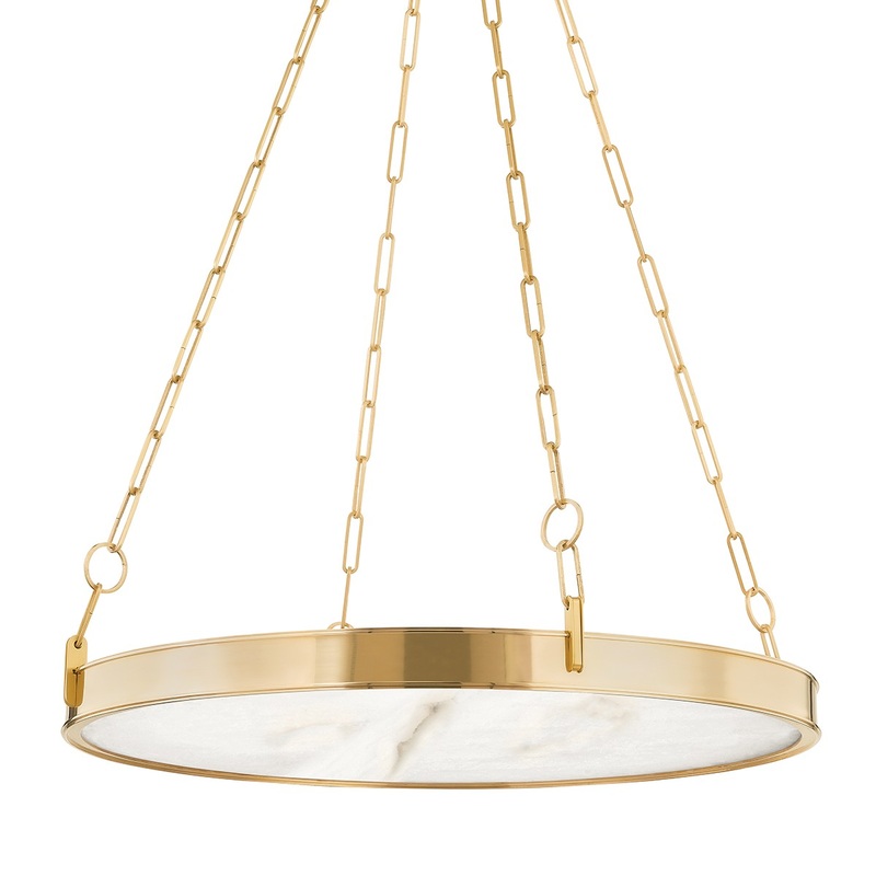 Hudson Valley 7230-AGB Kirby LED Chandelier, Aged Brass