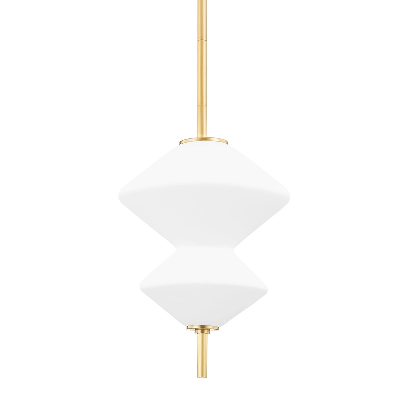 Hudson Valley 7401-AGB Barrow LED Pendant, Aged Brass