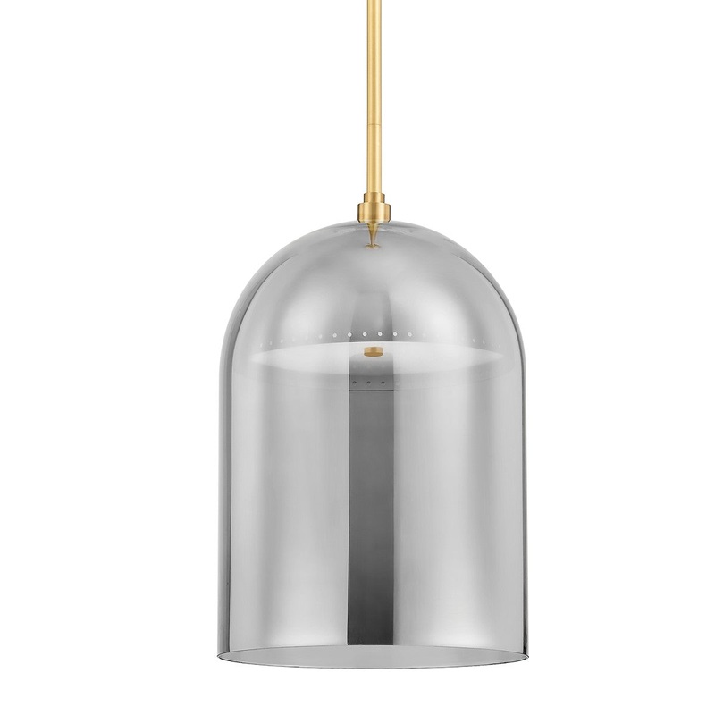 Hudson Valley 8713-AGB Dorval LED Pendant, Aged Brass