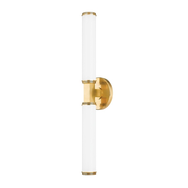 Hudson Valley 8723-AGB Cromwell LED Wall Sconce, Aged Brass
