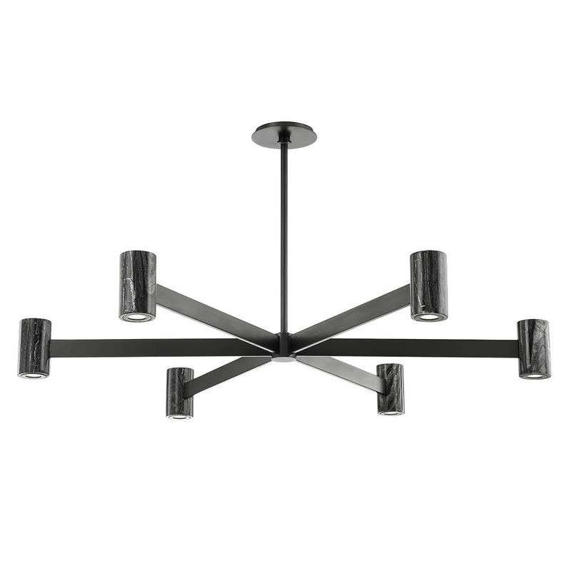 Hudson Valley 9145-BBR Predock LED Chandelier, Black Brass