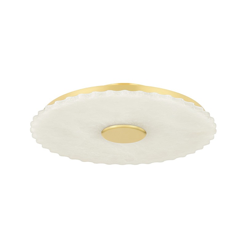 Hudson Valley 9500-AGB Highland Falls LED Flush Mount, Aged Brass