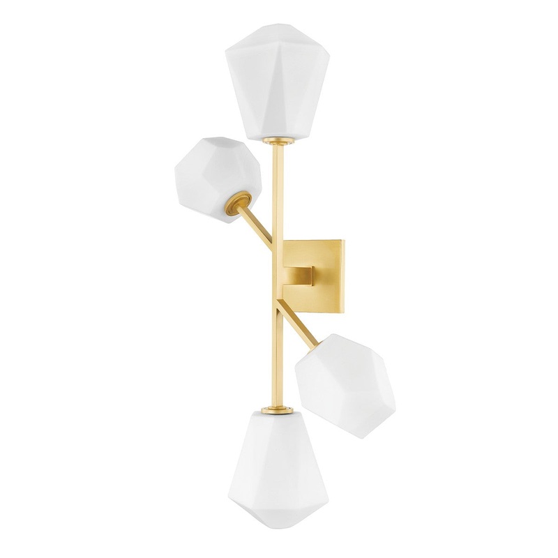 Hudson Valley PI1894104-AGB Tring LED Wall Sconce, Aged Brass