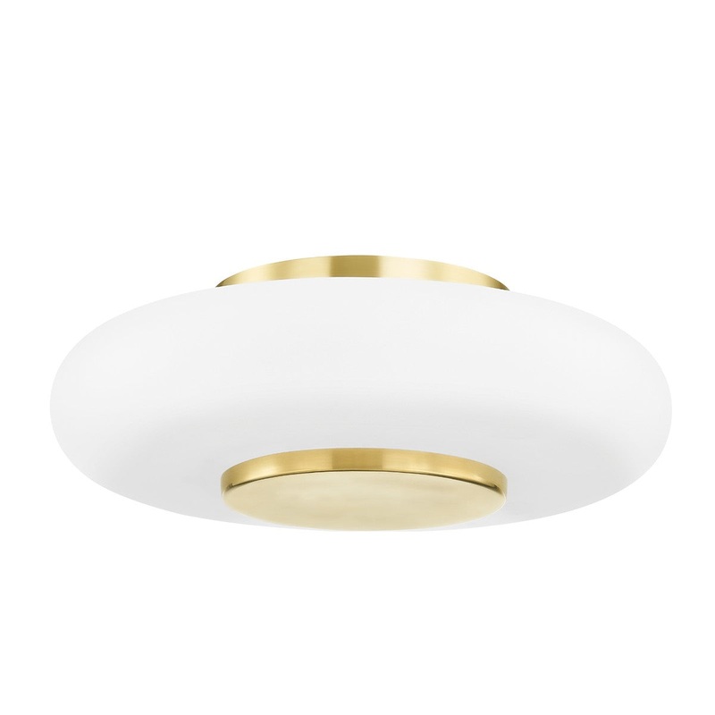 Hudson Valley PI1896501-AGB Blyford LED Flush Mount, Aged Brass